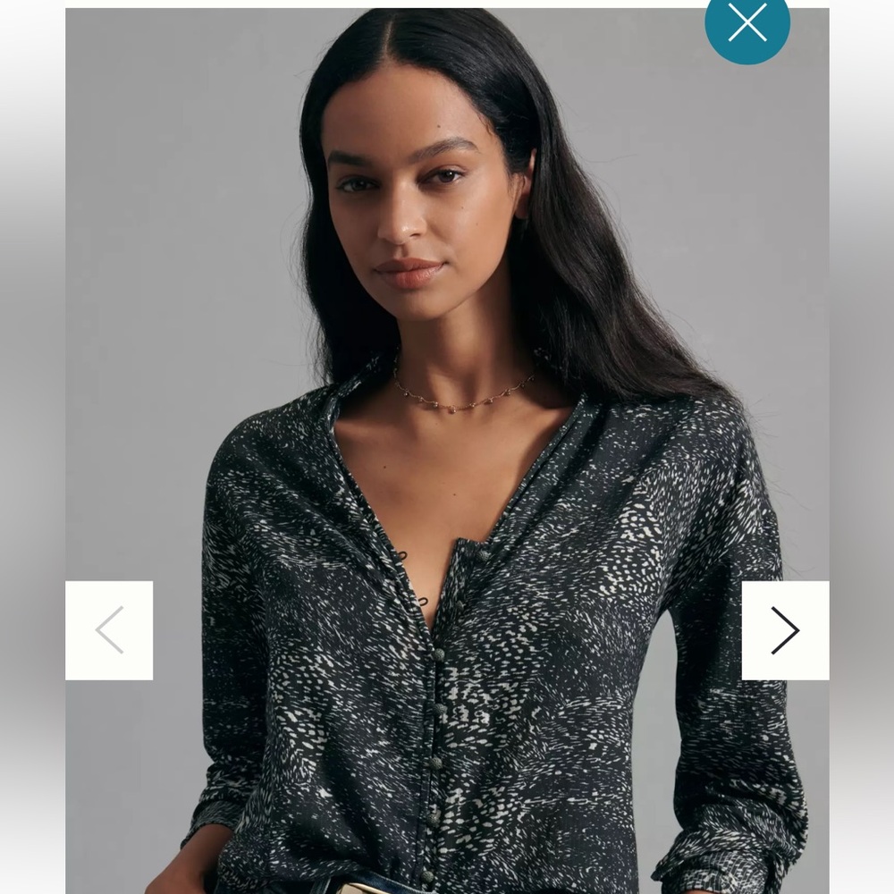 Anthropologie Pilcro The Tavi Buttondown Top XXS